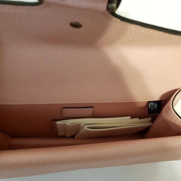 New Denim Floral Embroidered GG Monogram Dollar Calfskin Small Dionysus Bag - Picture 10 of 13